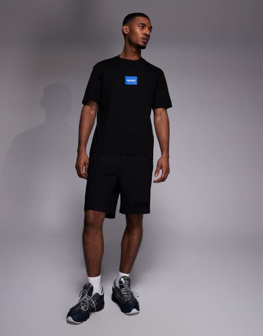 HUGO Red - Short décontracté en jersey - Noir, 2 de 5