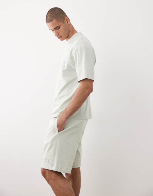 HUGO Red - Short décontracté en jersey - Vert clair, 3 de 5