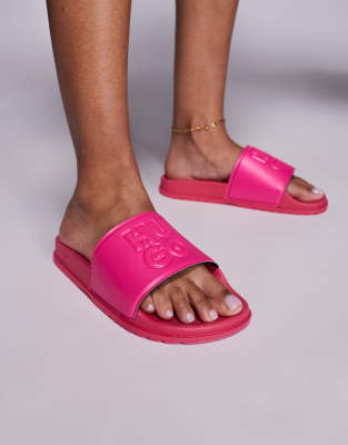 Hugo Red sliders in pink | ASOS