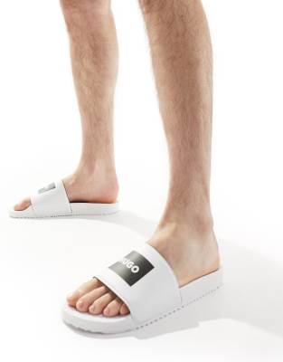 HUGO RED sliders in white | ASOS