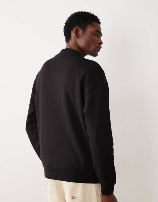 HUGO Red - Sort sweatshirt med print, 5 af 5