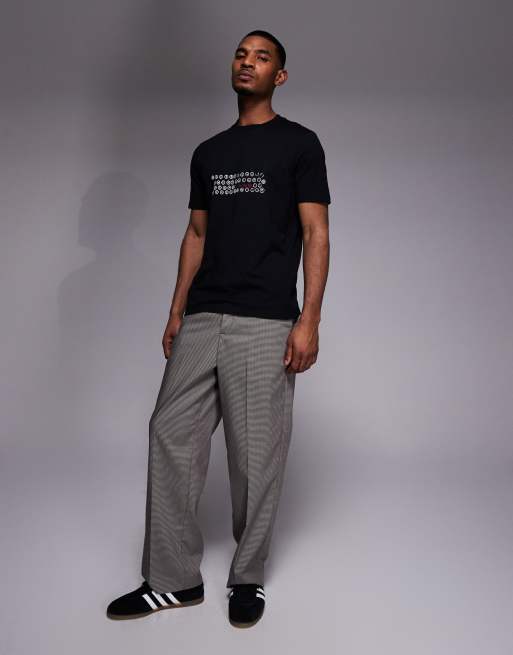 HUGO Red - Sort T-shirt med grafisk 'Deyss'/skrivemaskine-print, 2 af 5
