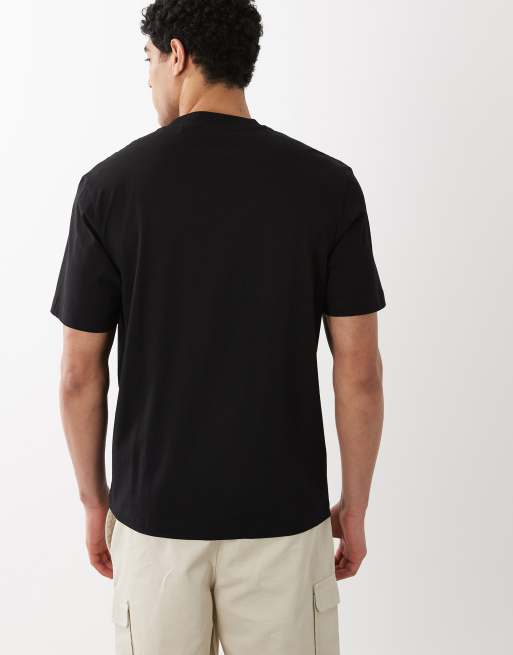  HUGO Red - Sort T-shirt med grafisk print, 5 af 5