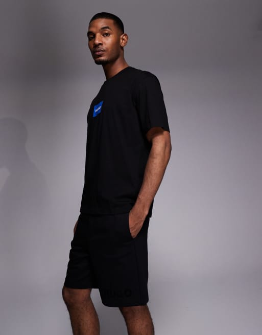 HUGO Red - Sorte jerseyshorts med afslappet pasform, 3 af 5
