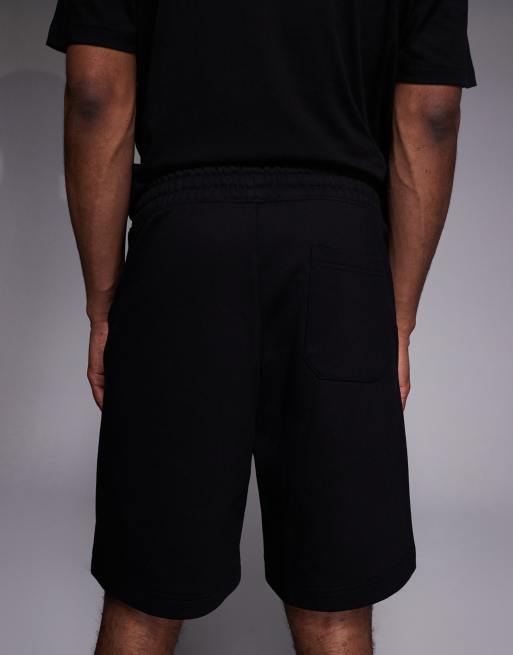 HUGO Red - Sorte jerseyshorts med afslappet pasform, 4 af 5