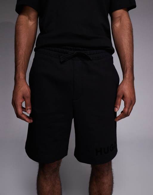 HUGO Red - Sorte jerseyshorts med afslappet pasform, 5 af 5