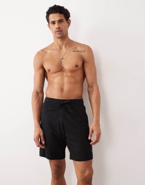 Hugo Red spray swim shorts in black - view 1