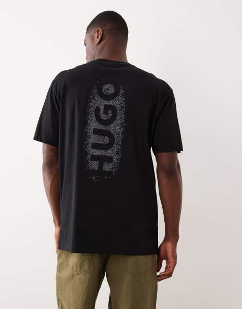 HUGO Red spray t-shirt in black - view 1