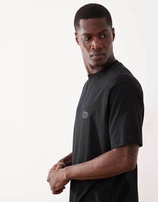 HUGO Red - Spray - T-shirt in zwart, 4 van 5