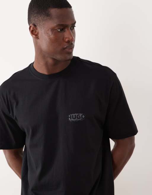 HUGO Red - Spray - T-shirt in zwart, 5 van 5