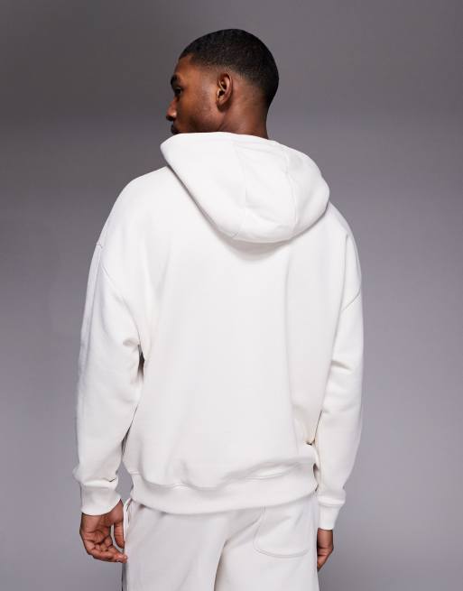HUGO Red - Sweat à capuche oversize à logo imprimé - Blanc, 3 de 5
