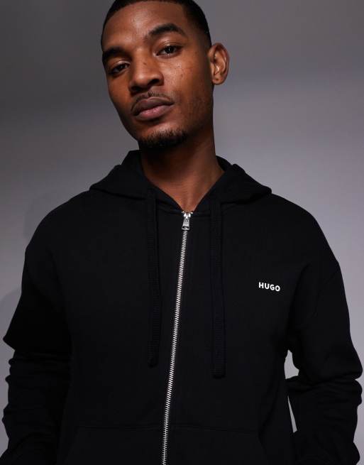 HUGO Red - Sweat à capuche zippé - Noir foncé, 5 de 5