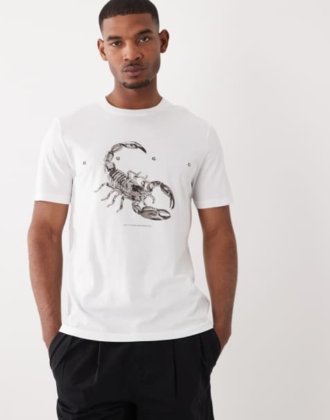 HUGO Red - T-shirt à imprimé scorpion - Blanc - view 1