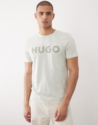 T-Shirt aus Baumwoll-Jersey in Hellgrün mit Logoprint Grün 2XL