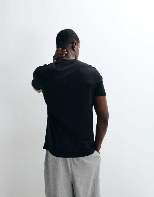 HUGO Red - T-shirt avec inscription logo sur la poitrine - Noir , 3 de 5
