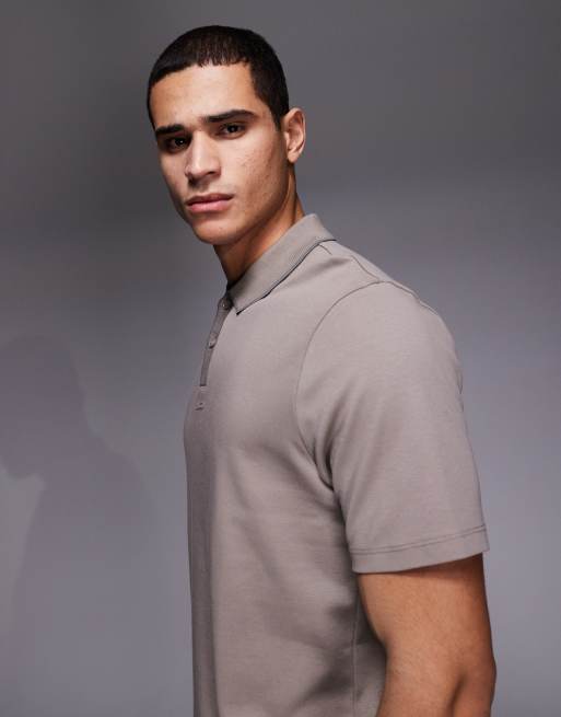 HUGO Red - T-shirt comoda verde chiaro con bottoni, 4 di 5