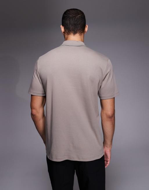 HUGO Red - T-shirt décontracté à col boutonné - Vert clair, 3 de 5