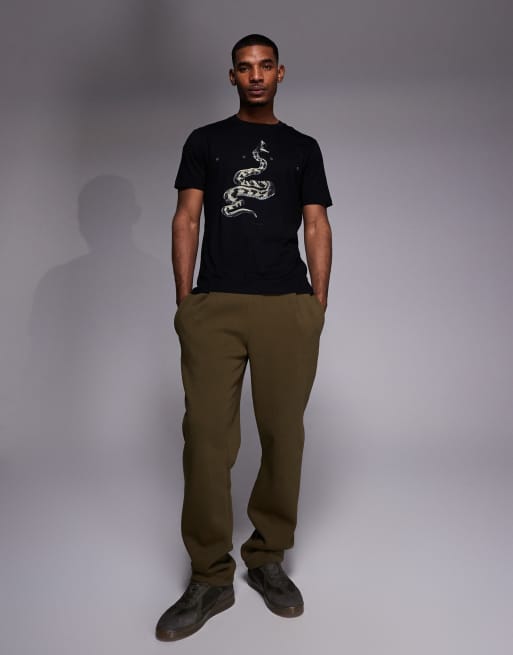 HUGO Red – T-Shirt in Weiß mit Skorpion-Print, 2 von 5