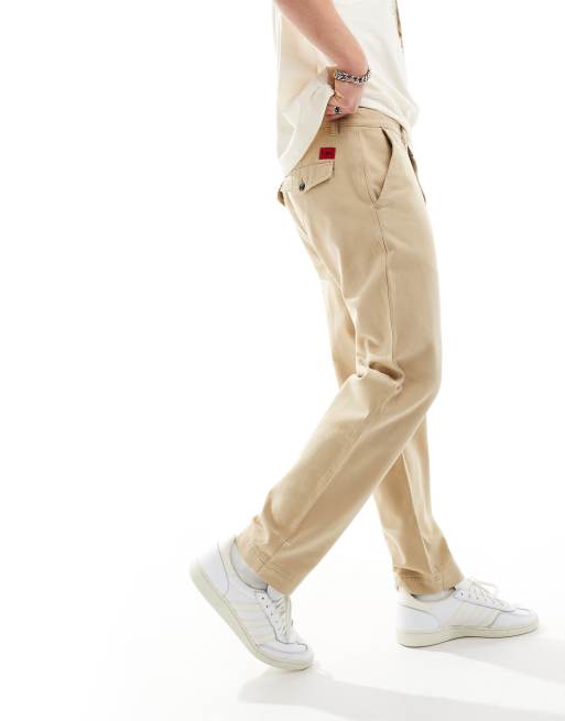 HUGO RED tailored pants in beige