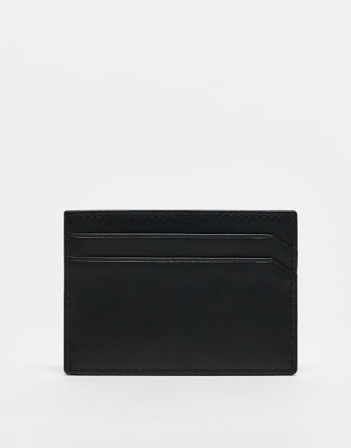 HUGO RED Tibby logo leather cardholder in black, 3 of 3