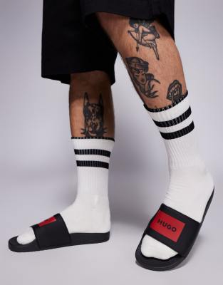 Hugo Red HUGO RED Timein box logo sliders in black