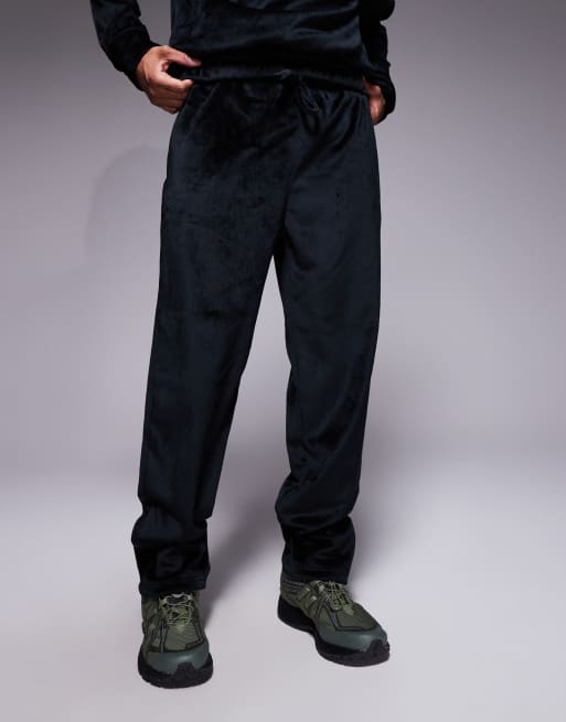 HUGO RED Velvet co-ord lounge pants in black, 2 of 4