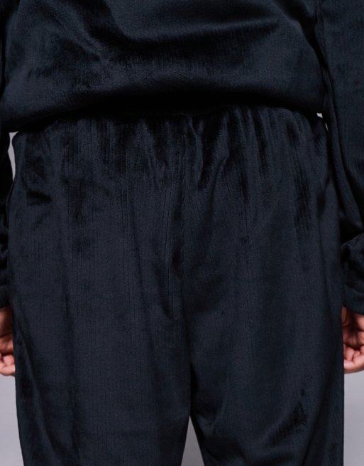 HUGO RED Velvet co-ord lounge pants in black, 4 of 4