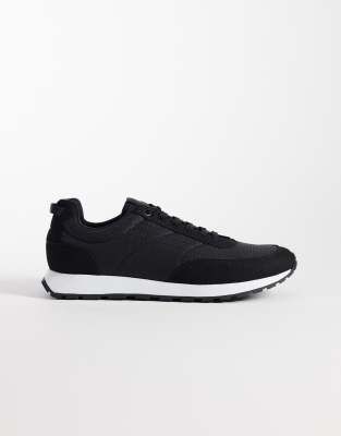 HUGO Red with contrast lining trainers in black | ASOS