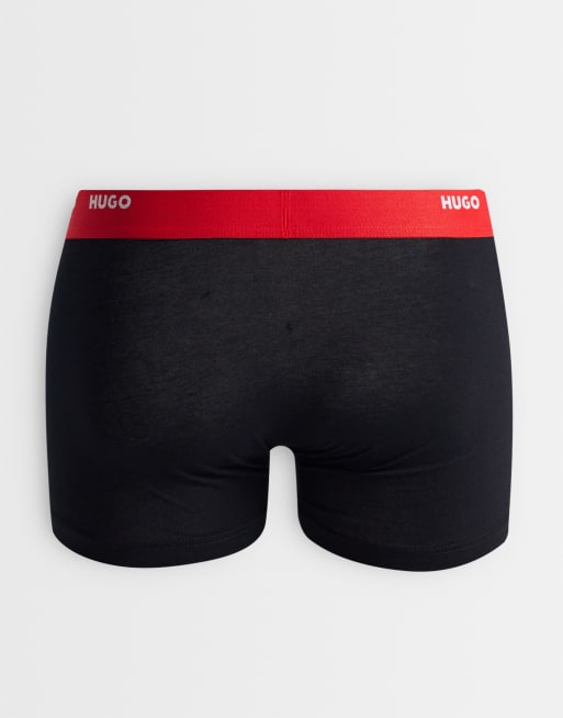 HUGO Red – Zestaw 5 par czarnych bokserek z logo, 3 z 3