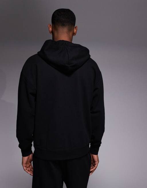 HUGO Red zip up hoodie in dark black, 3 of 5