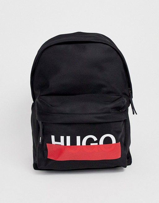 HUGO Roteliebe logo backpack in black