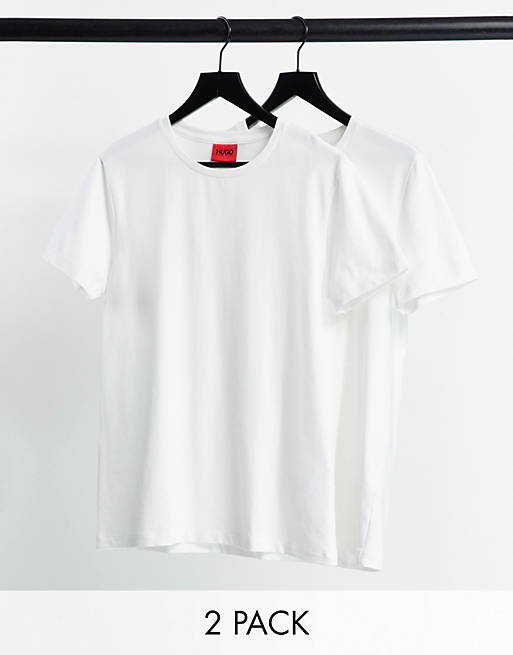  HUGO round neck 2 pack t-shirts in white 