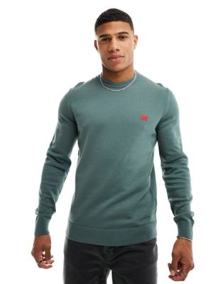 HUGO San Cassius knitted jumper in green