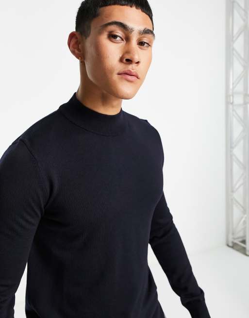HUGO – San Matteo 3 – Strickpullover in Marineblau