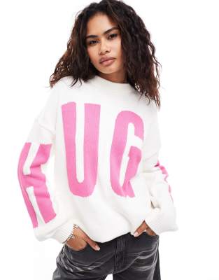 HUGO - Sbraid - Sweatshirt in Weiß