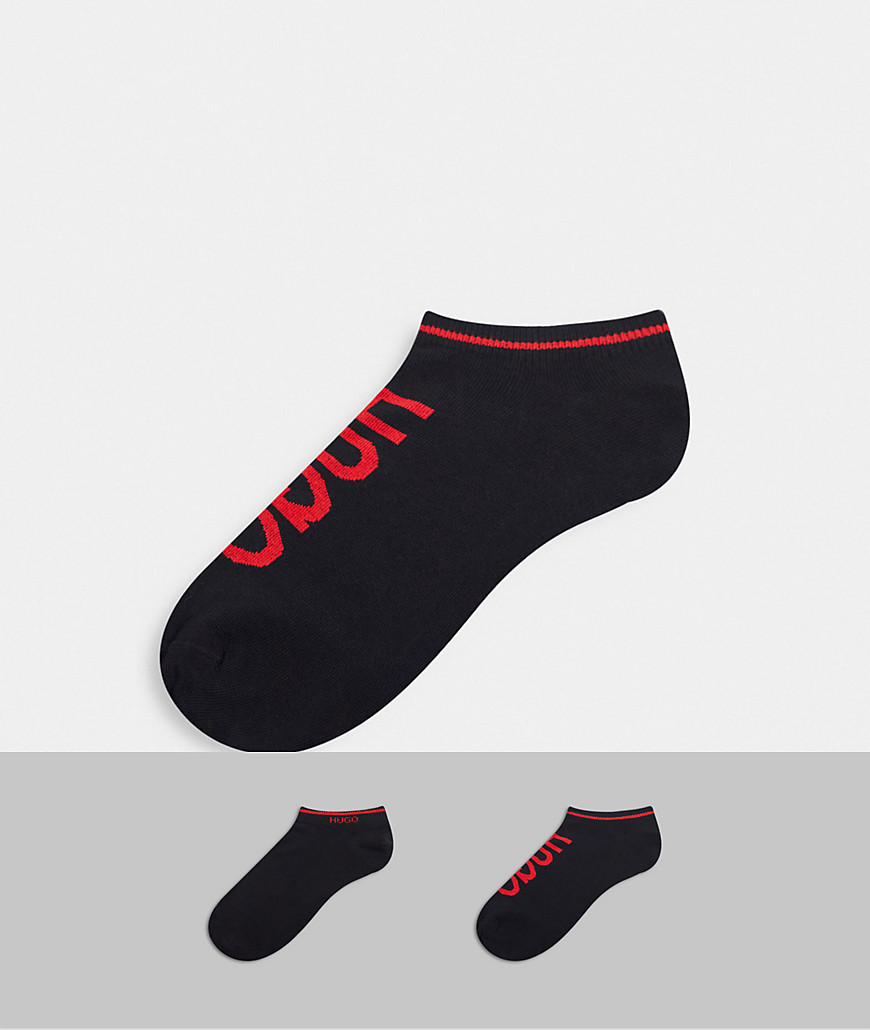 Hugo Bodywear - Hugo - set van 2 paar sneakersokken met logo in zwart