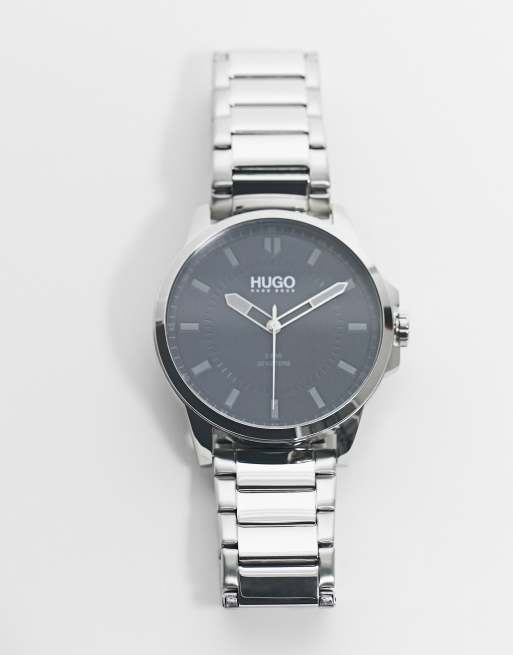 Hugo – Silverfärgad armbandsklocka för män