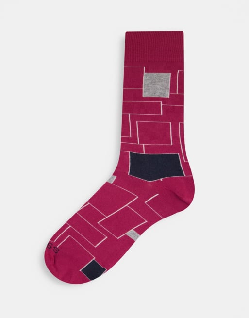 HUGO socks in black and red