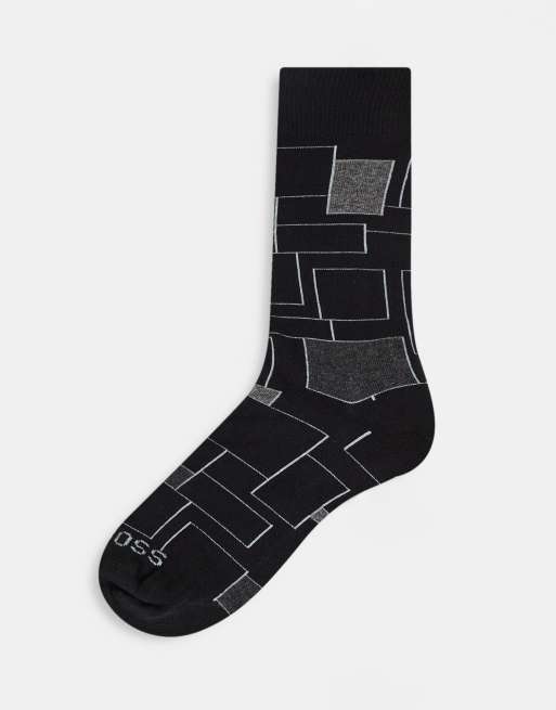 HUGO socks in black pattern