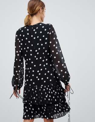 spotty smock dress