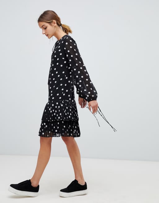 Spotty smock clearance dress