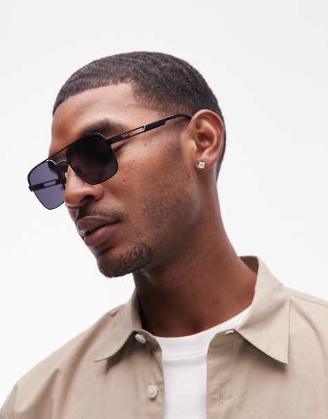 Hugo  square sunglasses in matte black - view 1