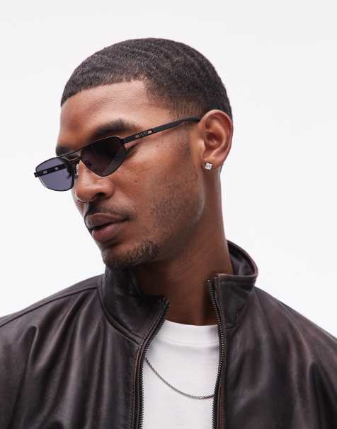 Hugo square sunglasses in matte black  - view 1