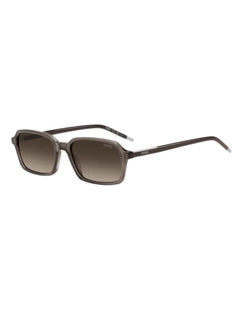 Hugo Sunglasses Hugo rechteckige Sonnenbrille mit braun verlaufenden Gläsern in Braun - view 1