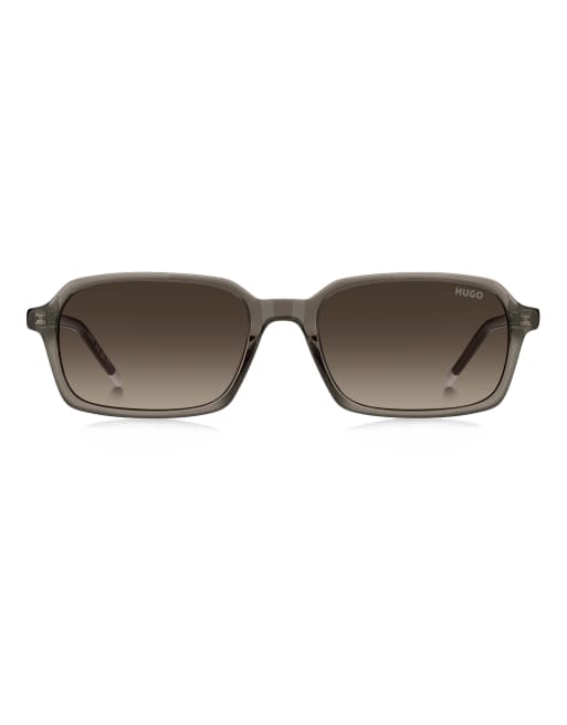 Hugo Sunglasses Hugo rectangular sunglasses with brown gradient lenses in brown, 2 of 6