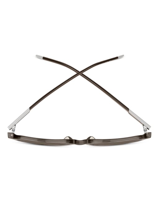 Hugo Sunglasses occhiali da sole rettangolari con lenti sfumate marroni, marrone, 3 di 6