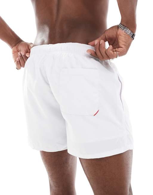 HUGO Swimwear Abas swim shorts in white ASOS