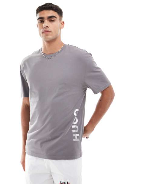 HUGO Swimwear - T-shirt décontracté à logo - Gris - view 1