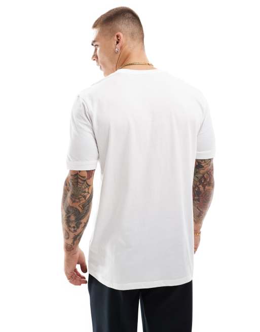 Hugo - T-shirt med bokslogo i hvid, 4 af 4