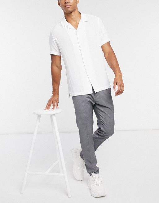 HUGO tapered fit trousers in jersey with drawcord
